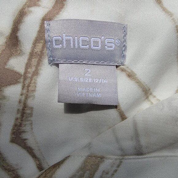 Chico's Cream/Tan button-down blouse - size 2 - Picture 3 of 3